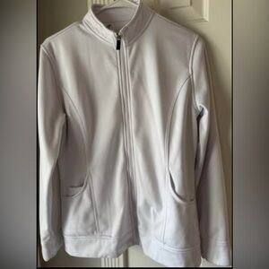 White Urbane Performance Zip-Up Fleece Jacket - SML
